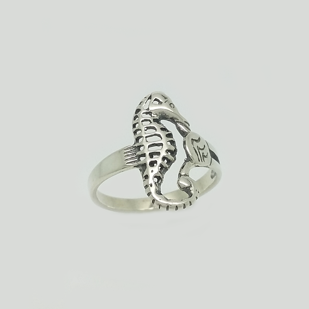 Hippocampus Ring in Aged Silver