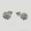 Shamballa Earrings in White Gold Filled