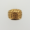 Bombe Ring Aged Yellow Gold Filled Textured
