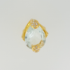 Ring in Yellow Gold Filled with Drop Crystal & Gemstones