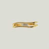 Thin Ring in Yellow Gold Filled with Gemstone