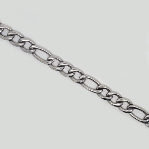 Figaro Chain Bracelet in Stainless Steel