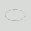 Bracelet in White Gold Filled with Details