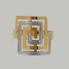 Ring in Yellow Gold Filled with Silver Enamel