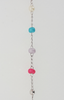Necklace in White Gold Filled with Multicolor Beads