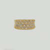 Quadruple Ring in Yelow Gold Filled with Clear Gemstones