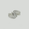 Ring in White Gold Filled with Clear Gemstones