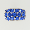 Bombe Ring in White Gold Filled with Blue Crystals