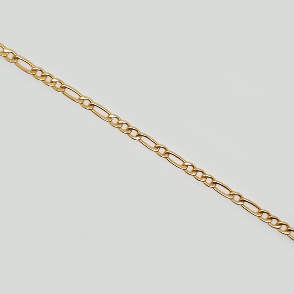 Figaro Chain Bracelet in Yellow Gold Filled