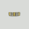 Ring Sizable in Stainless Steel with Gold Enamel