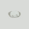 Ring in White Gold Filled with Big Aqua Gemstone