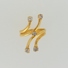 Branches Ring in Yellow Gold Filled with Gemstones