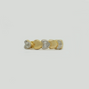 Ring in Yellow Gold Filled & Silver Enamel with Hearts