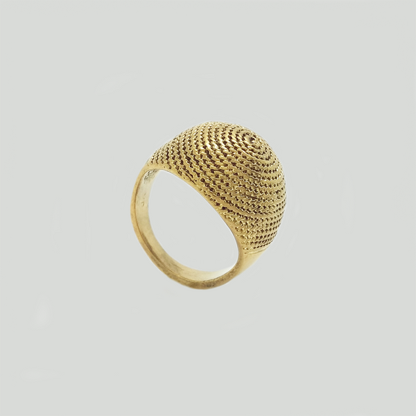 Bombe Ring in Aged Yellow Gold Filled