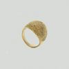 Bombe Ring in Aged Yellow Gold Filled
