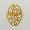 Openwork Ring in Yellow Gold Filled Oval Top