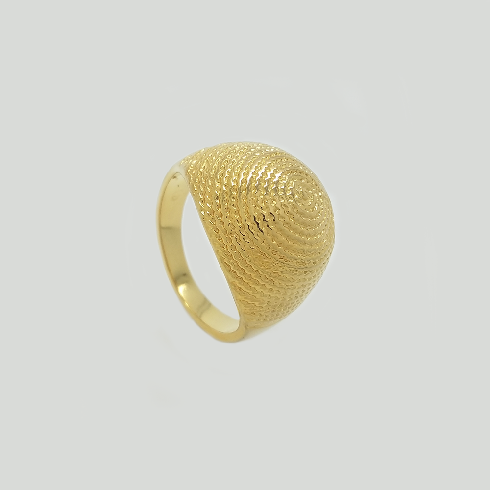 Bombe Ring in Yellow Gold Filled