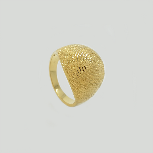 Bombe Ring in Yellow Gold Filled