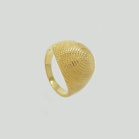 Bombe Ring in Yellow Gold Filled