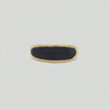 Ring in Yellow Gold Filled with Oval Black Enamel