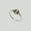 Ring in Duble Plate with Lis Flower