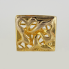 Openwork Square Ring in Yellow Gold Filled