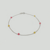Bracelet in White Gold Filled with Beads