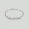 Bracelet in White Gold Filled with Rectangle Plaque