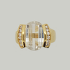 Ring in Yellow Gold Filled with White Gemstone