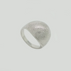 Bombe Ring in White Gold Filled