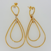 Dangle Earrings in Yellow Gold Filled with Gemstones