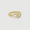 Ring in Yellow Gold Filled with Silver Enamel