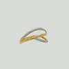 Ring in Yellow Gold Filled with Silver Enamel