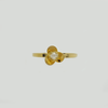 Ring in Yellow Gold Filled with Flower & Pearl