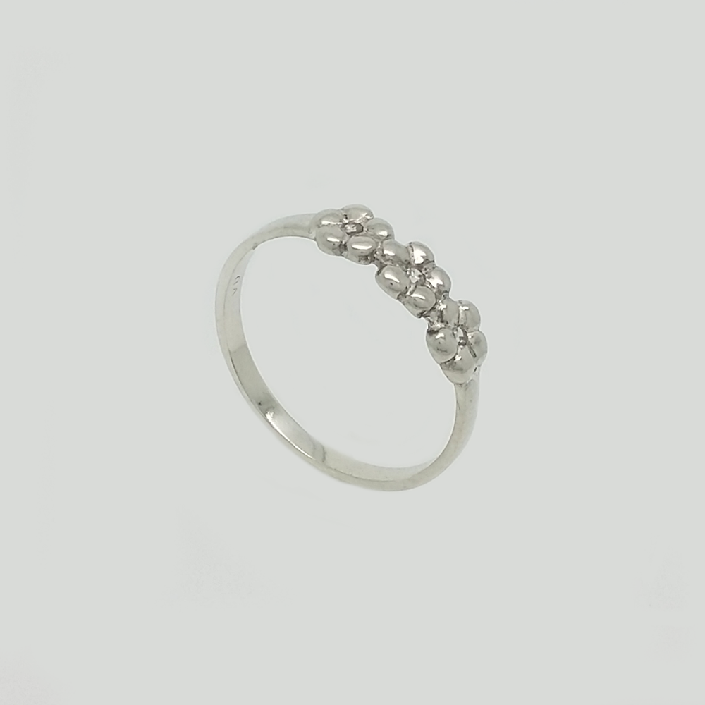 Band in Silver 925 with Flowers & Gemstones