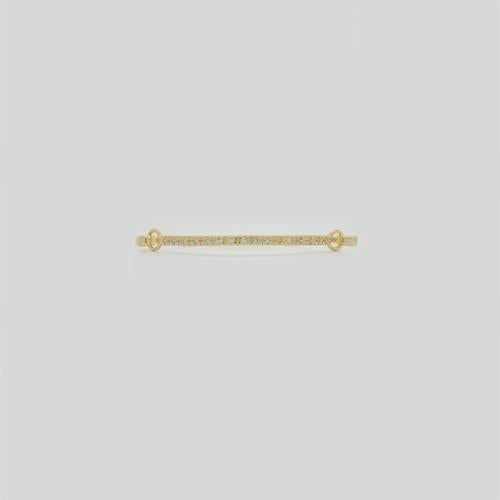 Lady Glam Bangle Bracelet with Gemstones in Yellow Gold Filled