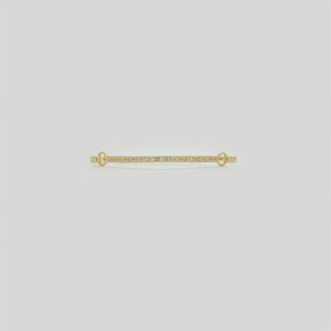 Lady Glam Bangle Bracelet with Gemstones in Yellow Gold Filled