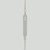 Bracelet in White Gold Filled with Rectangle Plaque