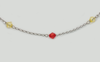Necklace in White Gold Filled with Beads