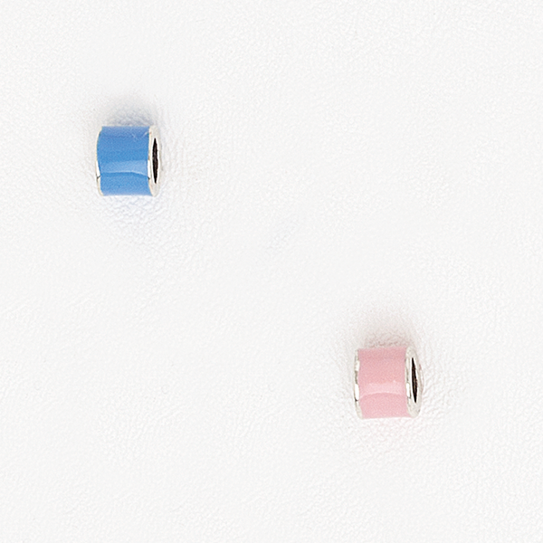 Charm in White Gold Filled with Enamel