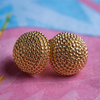 Plain Ball Stud Earrings in Yellow Gold Filled