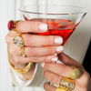 14k Yellow Gold Filled Band Fireworks Ball Ring