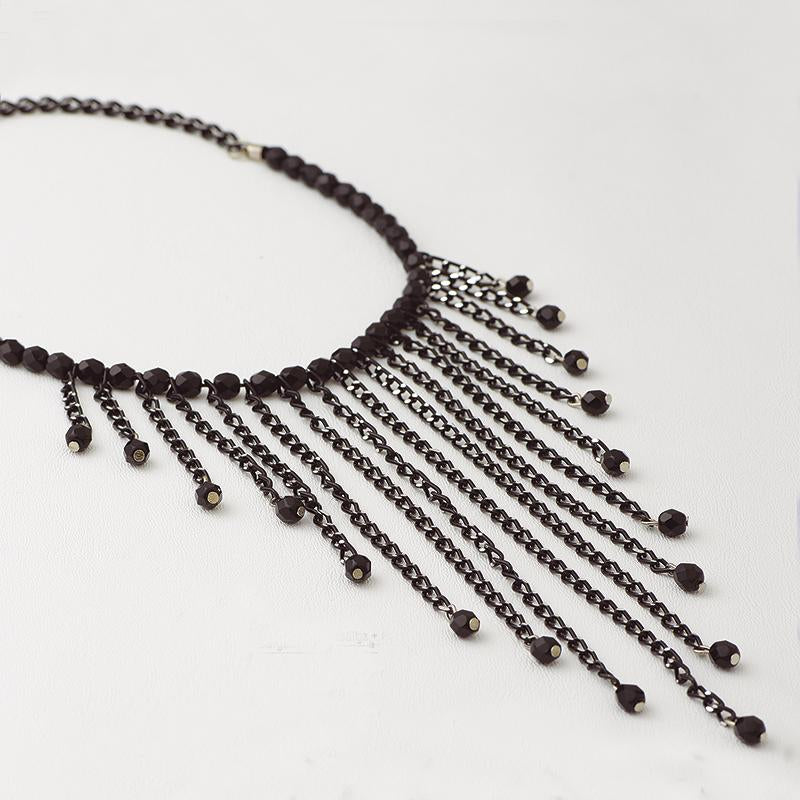 Set Choker & Bracelet with Chains and Beads