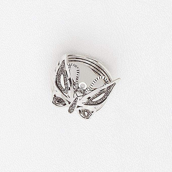 Butterfly Ring in Aged White Gold Filled