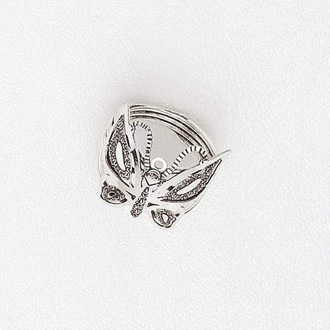 Butterfly Ring in Aged White Gold Filled