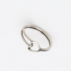 Heart Cut Out Ring in White Gold Filled