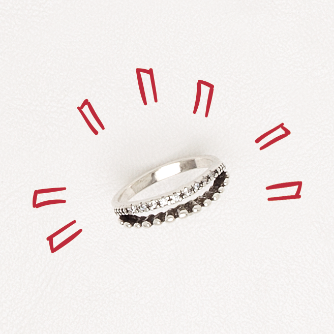 Knuckle Ring in White Gold Filled
