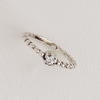 Knuckle Ring in White Gold Filled with Gemstone