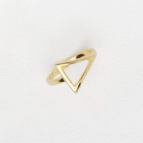 Midi Triangle Ring in Yellow Gold Filled