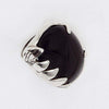 Black Ring in White Gold Filled with Onyx Gemstone